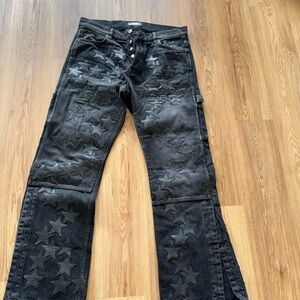 AMIRI Black Jeans with Star Accents